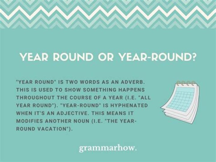 Does year round need hyphen?