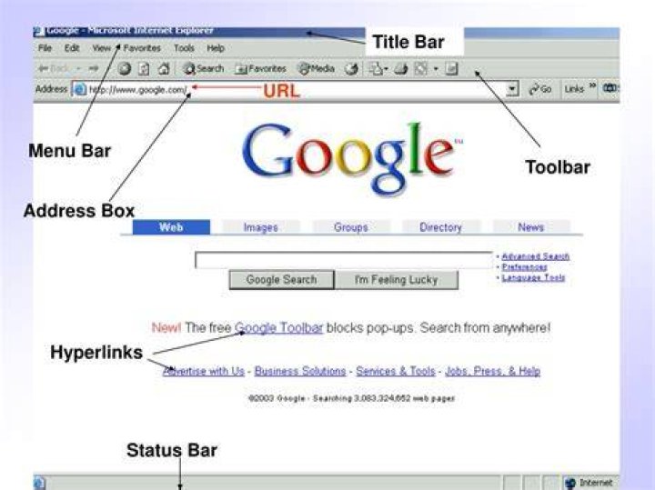 What is the Web browser status bar?