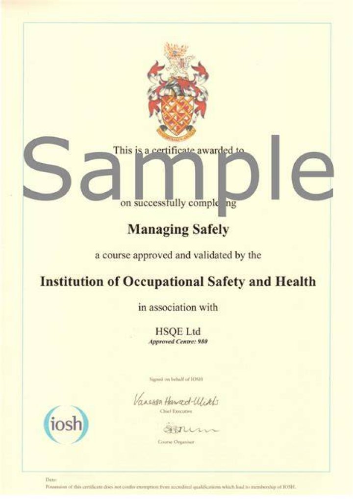 What level qualification is IOSH managing safely?