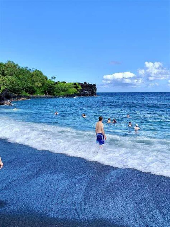 Where is the blue sand beach?